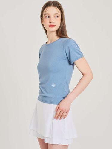 Logo Slim Fit T-shirt [Blue] - HYEYEONG KIM - Modalova