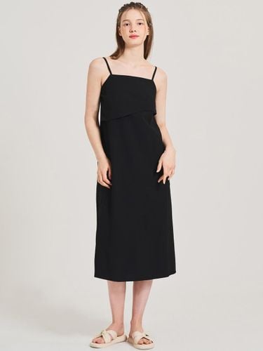 Buckle Sleeveless Square Neck Dress [Black] - HYEYEONG KIM - Modalova