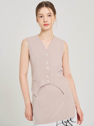 Satin Tailored Modal Vest [Dusty Pink] - HYEYEONG KIM - Modalova