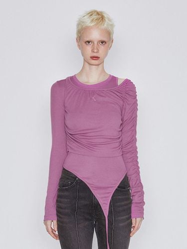 Multi-way Shirred Stretchy Top [Dusty Magenta] - AFTERHOURS - Modalova