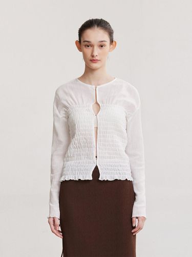 Smocking Hook Voluminous Blouse [Beige] - AFTERHOURS - Modalova