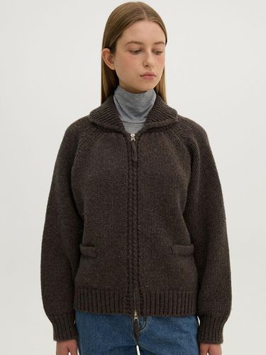 Premium Wool Blend Basic Knit Zip-up Cardigan [] - AVAM HOME - Modalova