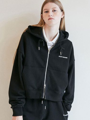 Cotton Cropped Logo Zip-up Hoodie [] - AVAM HOME - Modalova