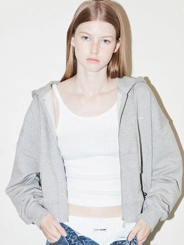 Cotton Cropped Logo Zip-up Hoodie [] - AVAM HOME - Modalova