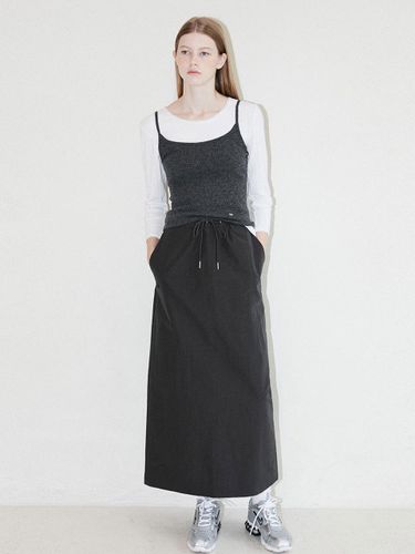 Water-Repellent Cotton-Blend Long Skirt [Charcoal] - AVAM HOME - Modalova