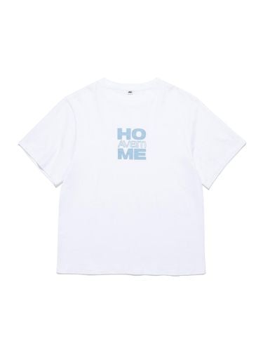 Oversized Half Sleeve Logo T-shirt [Beige] - AVAM HOME - Modalova