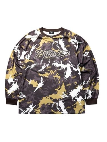 Print Jersey Long Sleeve T-shirt [Brown] - PLAYIAN - Modalova