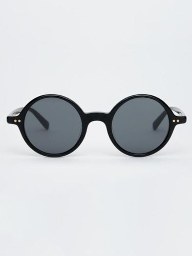 Vintage Round Acetate Sunglasses [Black] - aloeyewear - Modalova