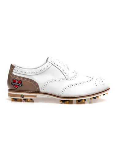 Water-resistant Italian Leather Wingtip Classic Golf Shoes [Etoupe] (ALCGF001) - ALL CLASSIC - Modalova