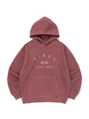 Pigment Triple-Knit Heavyweight Hoodie [Burgundy] - KINDS - Modalova