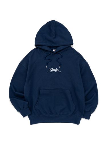 Cotton Polyester Semi-Overfit Hood [Dark Blue] - KINDS - Modalova