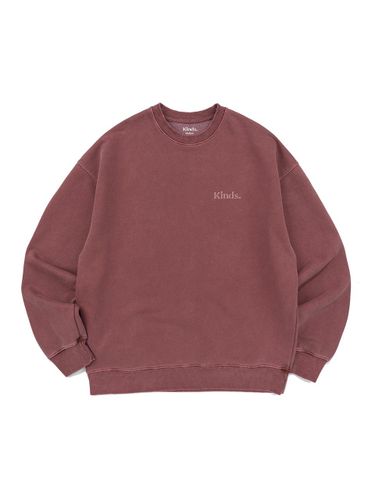 Pigment Heavyweight Triple-Knit Sweatshirt [Burgundy] - KINDS - Modalova