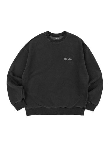 Pigment Heavyweight Triple-Knit Signature Sweatshirt [Black] - KINDS - Modalova