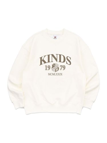 French Terry Semi-Overfit Sweatshirt [Beige] - KINDS - Modalova