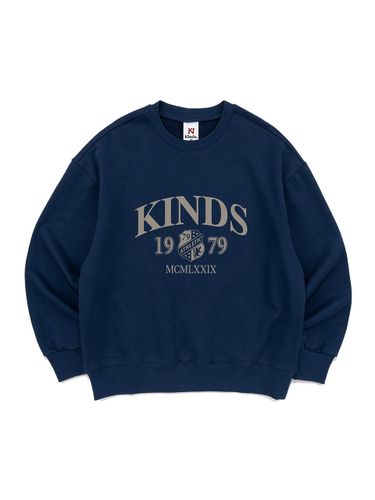 Premium French Terry Semi-Overfit Sweatshirt [Dark Blue] - KINDS - Modalova