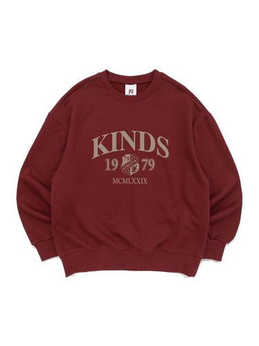 Premium French Terry Semi-Overfit Sweatshirt [BURGUNDY] (1979) - KINDS - Modalova