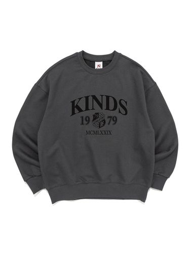 French Terry Semi-Overfit Sweatshirt [CHARCOAL] - KINDS - Modalova