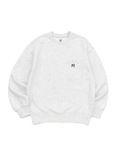 Essential Logo French Terry Semi-Overfit Sweatshirt [Light Melange] - KINDS - Modalova