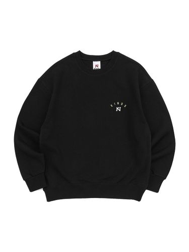 Essential Logo Semi-Overfit French Terry Sweatshirt [Black] - KINDS - Modalova