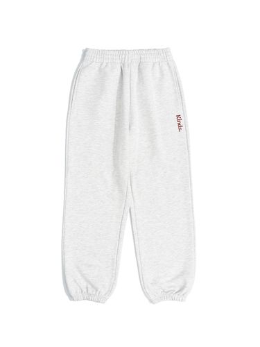 French Terry Semi-Wide Jogger Sweatpants [Light Melange] - KINDS - Modalova