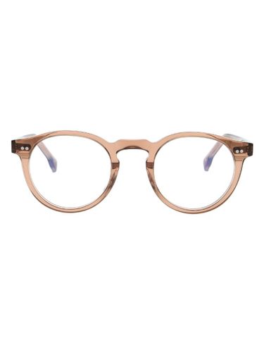 Vintage Round Horn-Rimmed Transparent Glasses [BROWN] (AR7003A) - aloeyewear - Modalova