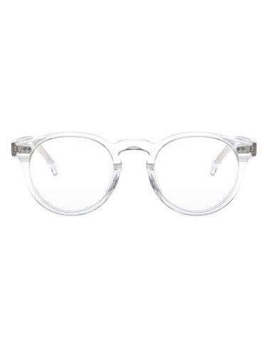 Vintage Round Horn-Rimmed Transparent Glasses (AR7003A) - aloeyewear - Modalova