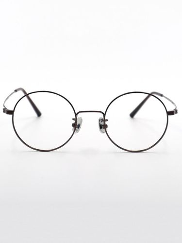 Lightweight Round Metal Glasses [Brown] (AL8201) - aloeyewear - Modalova