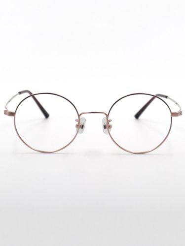 Round Lightweight Metal Glasses [Rose Gold] (AL8201) - aloeyewear - Modalova