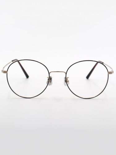 Semi-oversized Round Metal Glasses [Rose Gold] (AL8204) - aloeyewear - Modalova