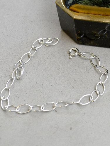 Italian Sterling Silver Chain Bracelet - martha in the garret - Modalova