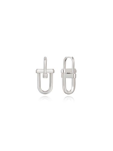 DualDD Silver Sculptural Earrings (JDRET3S41XX) - DIDIER DUBOT - Modalova