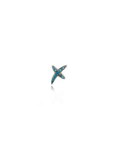 K Rose Gold Blue Diamond Star Earring (JDPERYF024B) - DIDIER DUBOT - Modalova