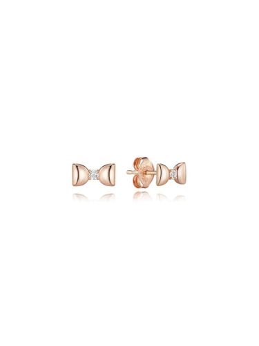 K Rose Gold Cubic Zirconia Earrings (JDRERYS90ZC) - DIDIER DUBOT - Modalova