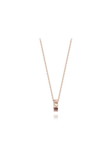 K Rose Gold Topaz Pattern Necklace (JDSNR3F04XX) - DIDIER DUBOT - Modalova