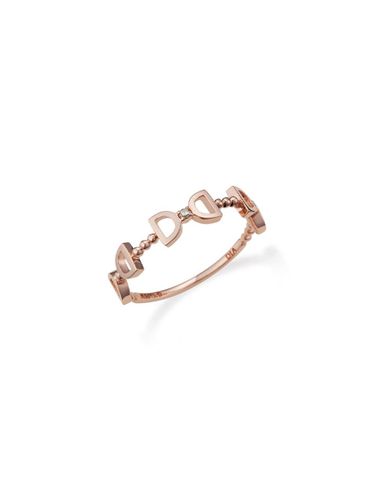 Rose Gold Diamond Ribbon Ring (JDRRRWS504S) - DIDIER DUBOT - Modalova