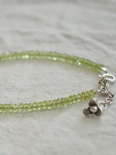 Natural Sterling Silver Bracelet [Green] - martha in the garret - Modalova