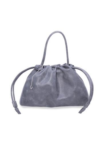 Leather Rustic Bucket Bag [Gray] - SETTLE HARBOR - Modalova