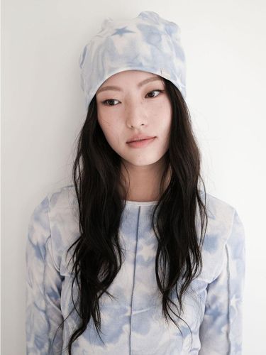 Terry Marble Pattern Beanie [Blue] - rysm - Modalova