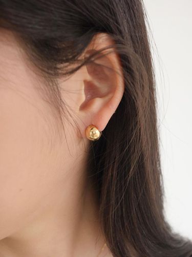 K Gold-filled Round Ball 10mm Huggie Hoop Earrings - modernlike - Modalova