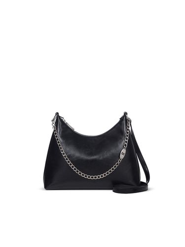 Synthetic Leather Curved Hobo Bag [Black] (JHNCHA5BS955BK980) - J.ESTINA - Modalova