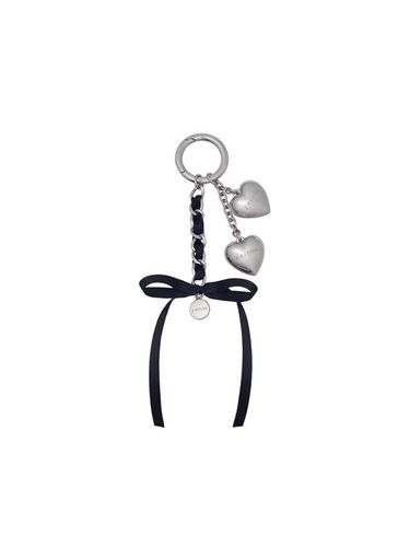 Heart Chain Ribbon Keyring [Silver] (JEACEA5BS976SI360) - J.ESTINA - Modalova