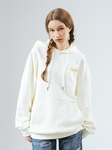 Oversized Cotton-Polyester Small Logo Hoodie [White] - COVERIZE - Modalova