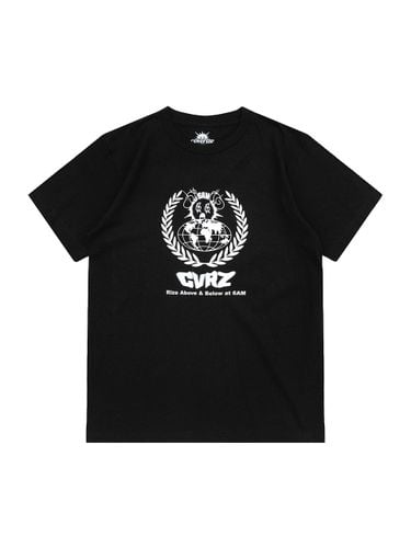 Smiling Sunny Graphic Cotton Short Sleeve T-shirt [BLACK] - COVERIZE - Modalova