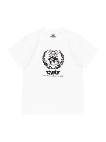 Smiling Sunny Graphic Cotton Short Sleeve T-shirt [Beige] - COVERIZE - Modalova