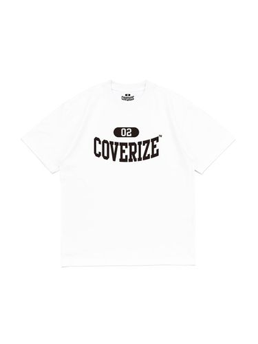 Semi-Oversized Cotton Counter Arch Logo T-shirt [Beige] - COVERIZE - Modalova