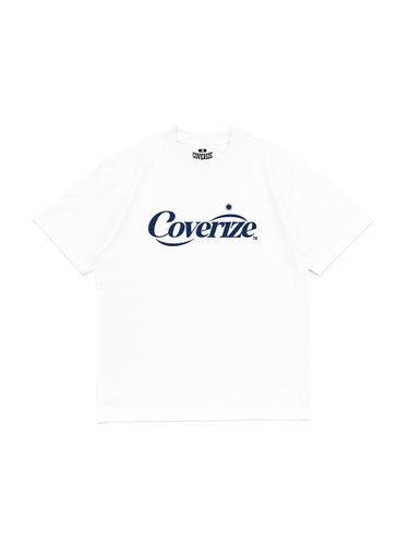 Semi-Oversized Cotton Logo T-shirt [Beige] - COVERIZE - Modalova