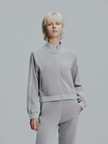 Velvet Tape Regular Fit Track Jacket [Silver] - iba nenets - Modalova