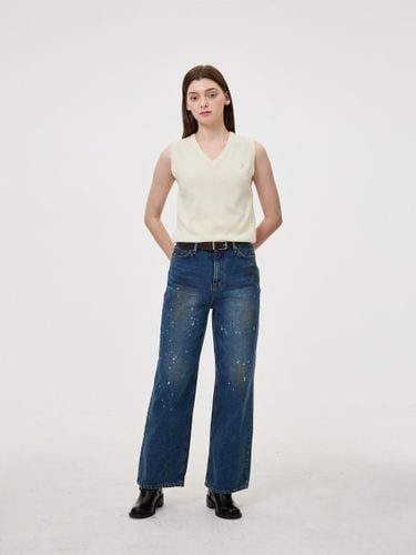 Vintage Straight-Fit Cotton Denim Pants [Indigo] - JbyRaRa - Modalova