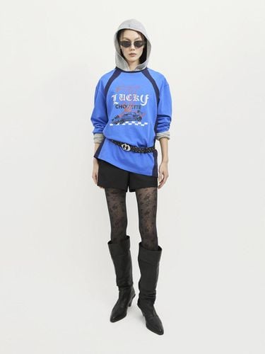 Color Block Long-sleeve Cotton T-shirt [] (LFTAS25130BUX) - LUCKY CHOUETTE - Modalova