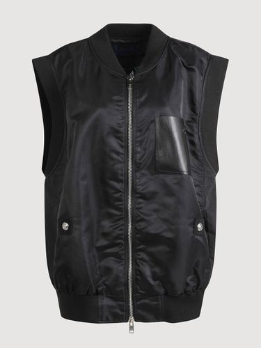 Leather Pocket Loose Fit Sleeveless Vest [] (LFVAS25100BKX) - LUCKY CHOUETTE - Modalova